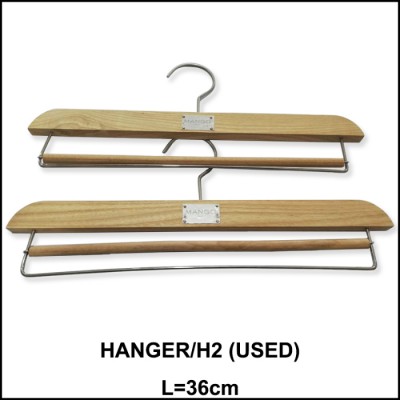 WOODEN HANGER CLOTHES / PENYANGKUT BAJU HANGER KAYU (THICK VERSION) USED 10 PCS
